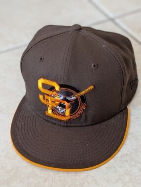 San Diego Padres Brown New Era Fitted Hat Size 8